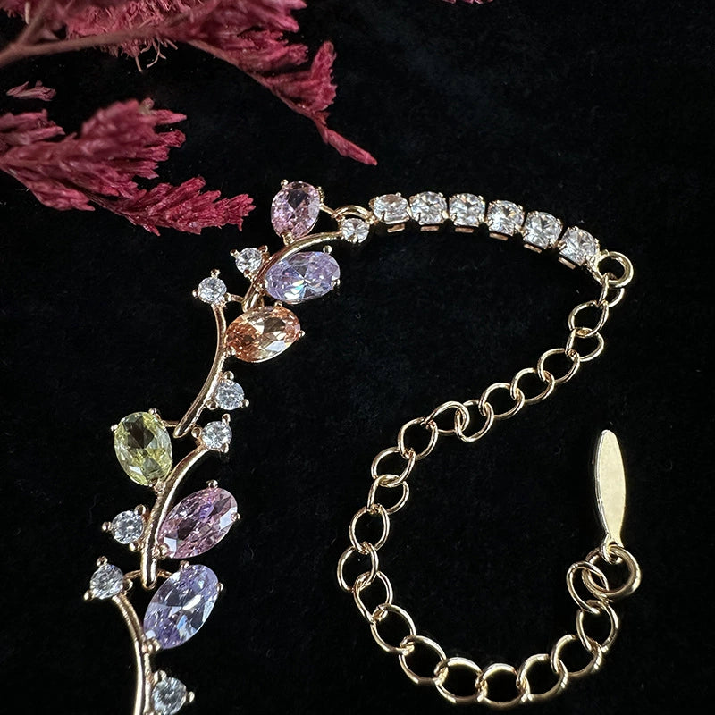 Creative copper zircon copper alloy bracelet