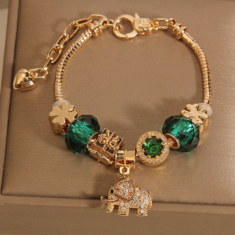 Vintage Gold Series Glass Alloy Bracelet