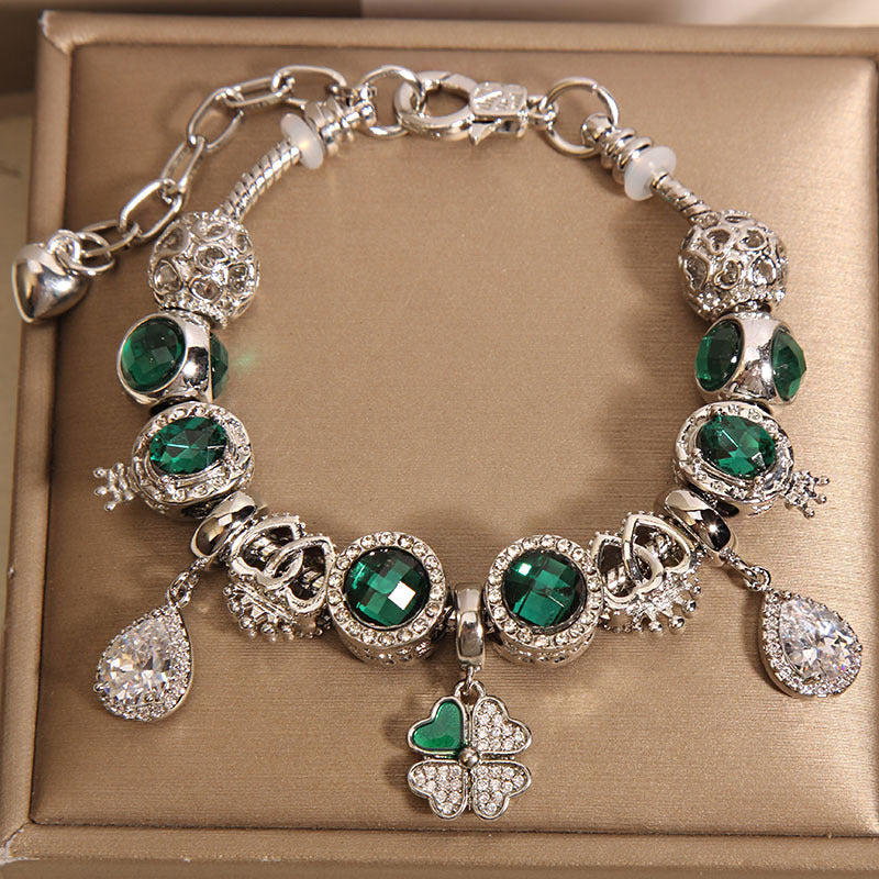 Vintage White Series Glass Alloy Bracelet