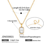 18k stainless steel zircon necklace that won't fade