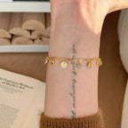 Vintage-style starry copper alloy bracelet