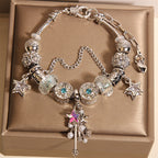 Vintage White Series Glass Alloy Bracelet