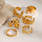 Stainless steel vintage heart ring