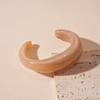 复古光面晕染亚克力几何开口手镯