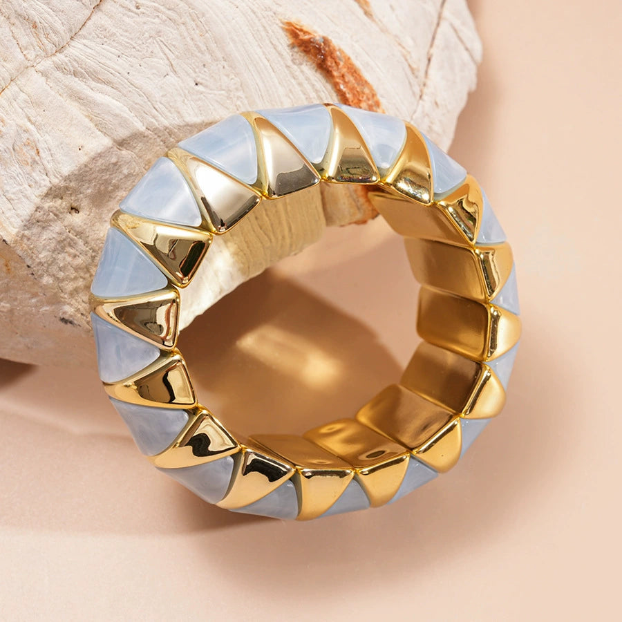 Heavy-duty acrylic gradient diamond elastic bracelet