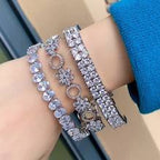 Full diamond copper zircon copper alloy bracelet