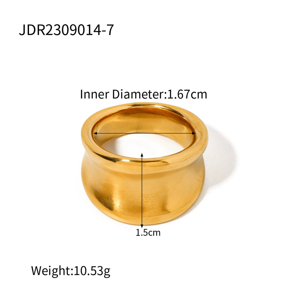 Natural stone stainless steel high-grade non-fading ring