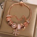 Vintage Rose Gold Series Glass Alloy Bracelet