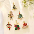 Christmas Tree Stainless Steel Micro-Inlaid Zircon Necklace