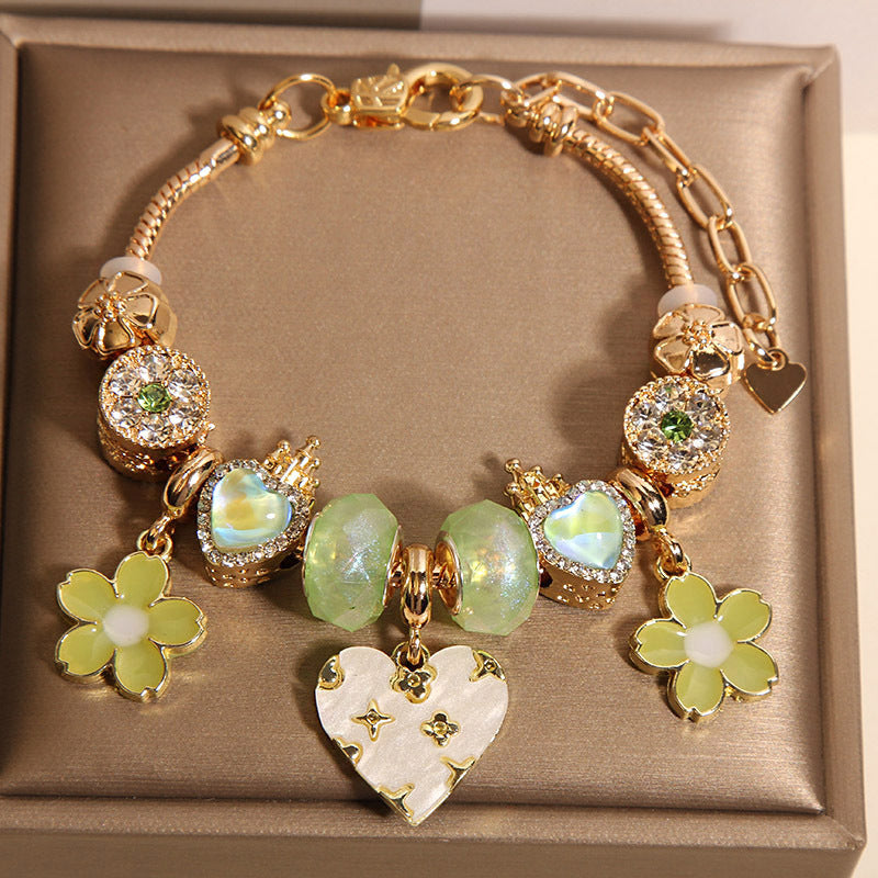 Vintage Gold Series Glass Alloy Bracelet
