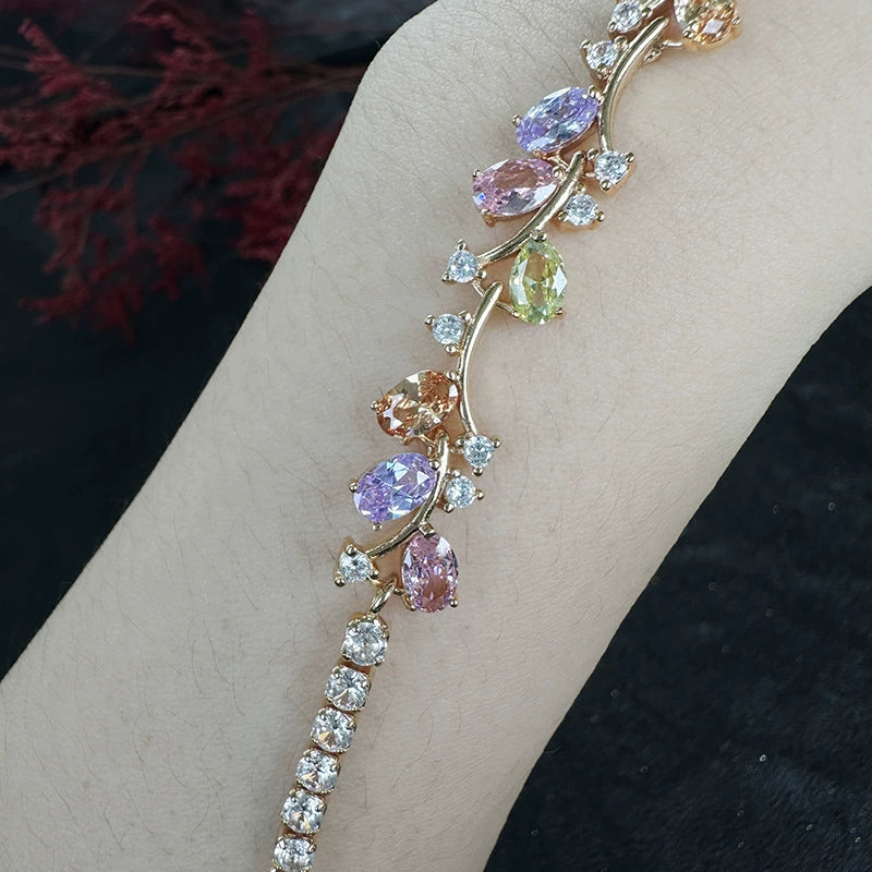 Creative copper zircon copper alloy bracelet