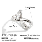 Zircon stainless steel non-fading ring