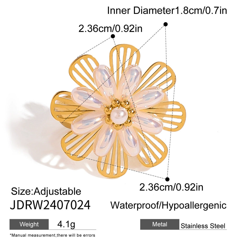 Natural stone stainless steel high-grade non-fading ring