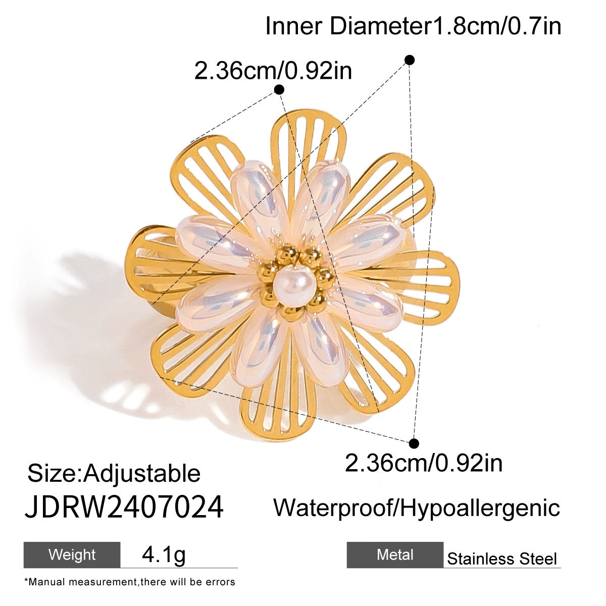 Natural stone stainless steel high-grade non-fading ring