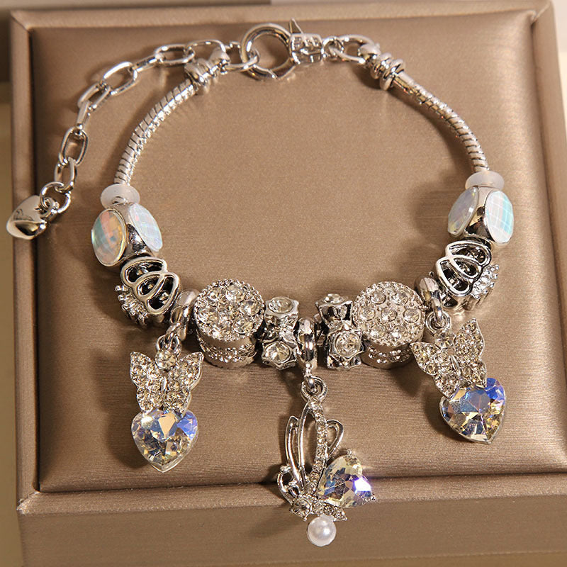 Vintage White Series Glass Alloy Bracelet
