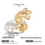 Zircon stainless steel non-fading ring