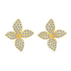 925 Silver Flower Butterfly Full Diamond Three-Piece Set