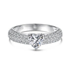 925 Silver Sweet Rainbow Barbie Heart Zircon Ring