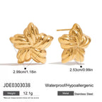 Colorful abalone shell stainless steel necklace and earrings