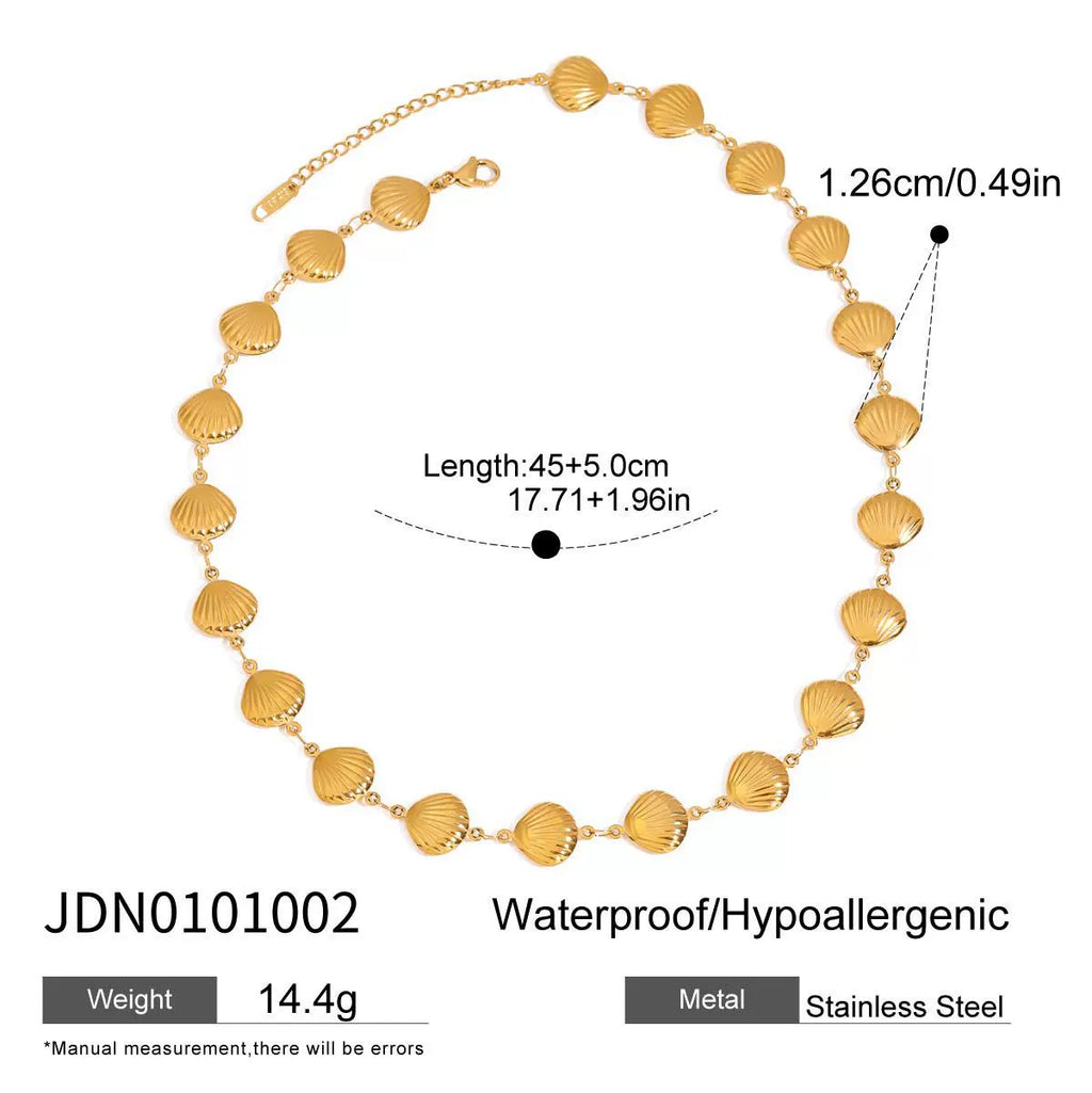 Ocean-themed stainless steel non-fading necklace