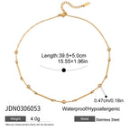 18K stainless steel zircon stacked necklace that won't fade