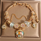 Vintage Gold Series Glass Alloy Bracelet