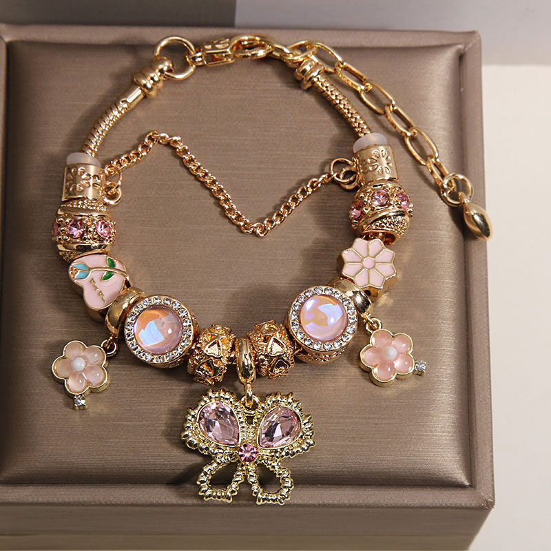 Vintage Gold Series Glass Alloy Bracelet