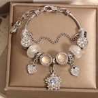 Vintage White Series Glass Alloy Bracelet