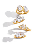 Zircon stainless steel non-fading ring