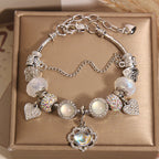 Vintage White Series Glass Alloy Bracelet