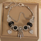 Vintage Dreamcatcher Heart Pendant Alloy Bracelet