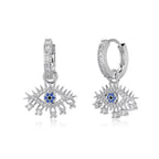 S925 Silver Evil Eye Blue Zircon Inlaid Set