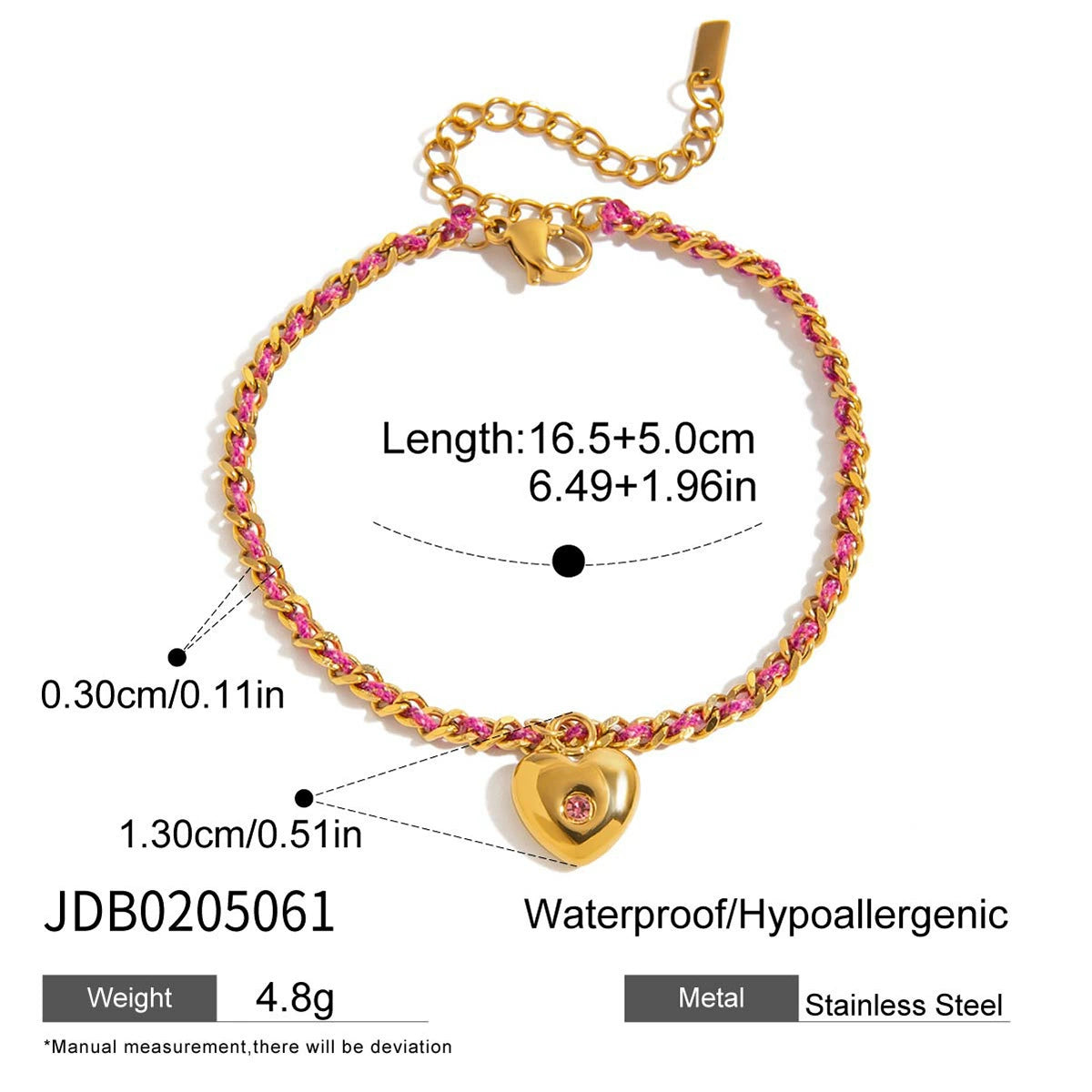 Evil Eye OT Buckle Non-fading Stainless Steel Bracelet