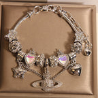 Vintage White Series Glass Alloy Bracelet