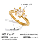 Zircon stainless steel non-fading ring