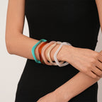 Acrylic Irregular Geometric Plain Circle Bracelet