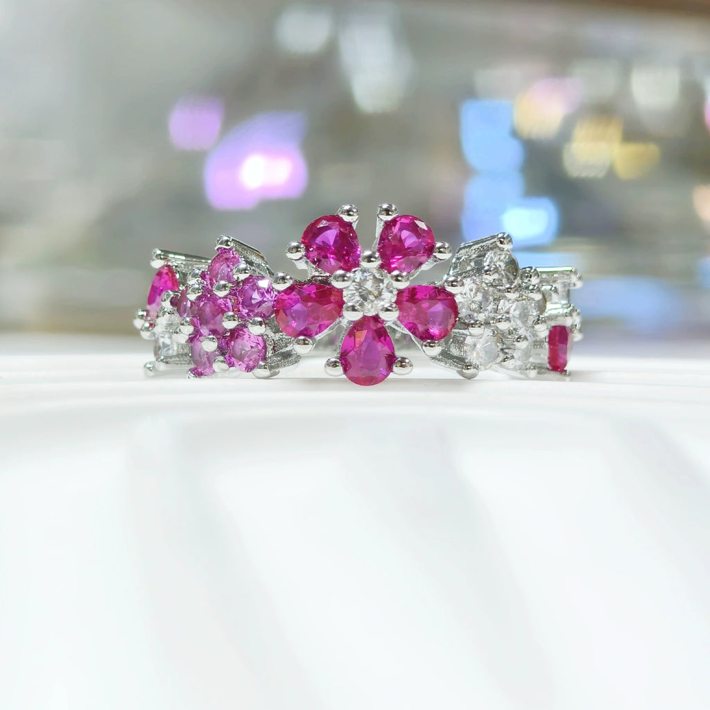 仲夏夜之梦红刚玉满钻铜合金套装