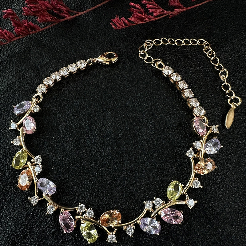 Creative copper zircon copper alloy bracelet