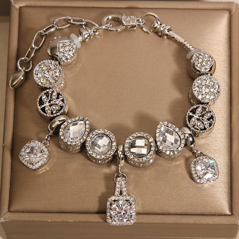 Vintage White Series Glass Alloy Bracelet
