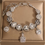 Vintage White Series Glass Alloy Bracelet