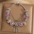 Vintage Glass Dreamcatcher Pendant Alloy Bracelet