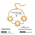 Sun-themed high-end stainless steel openwork bracelet