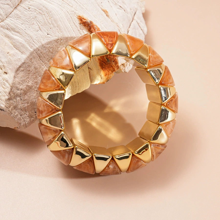 Heavy-duty acrylic gradient diamond elastic bracelet