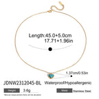 Pearl Tiger Eye Colorfast Stainless Steel Clavicle Necklace