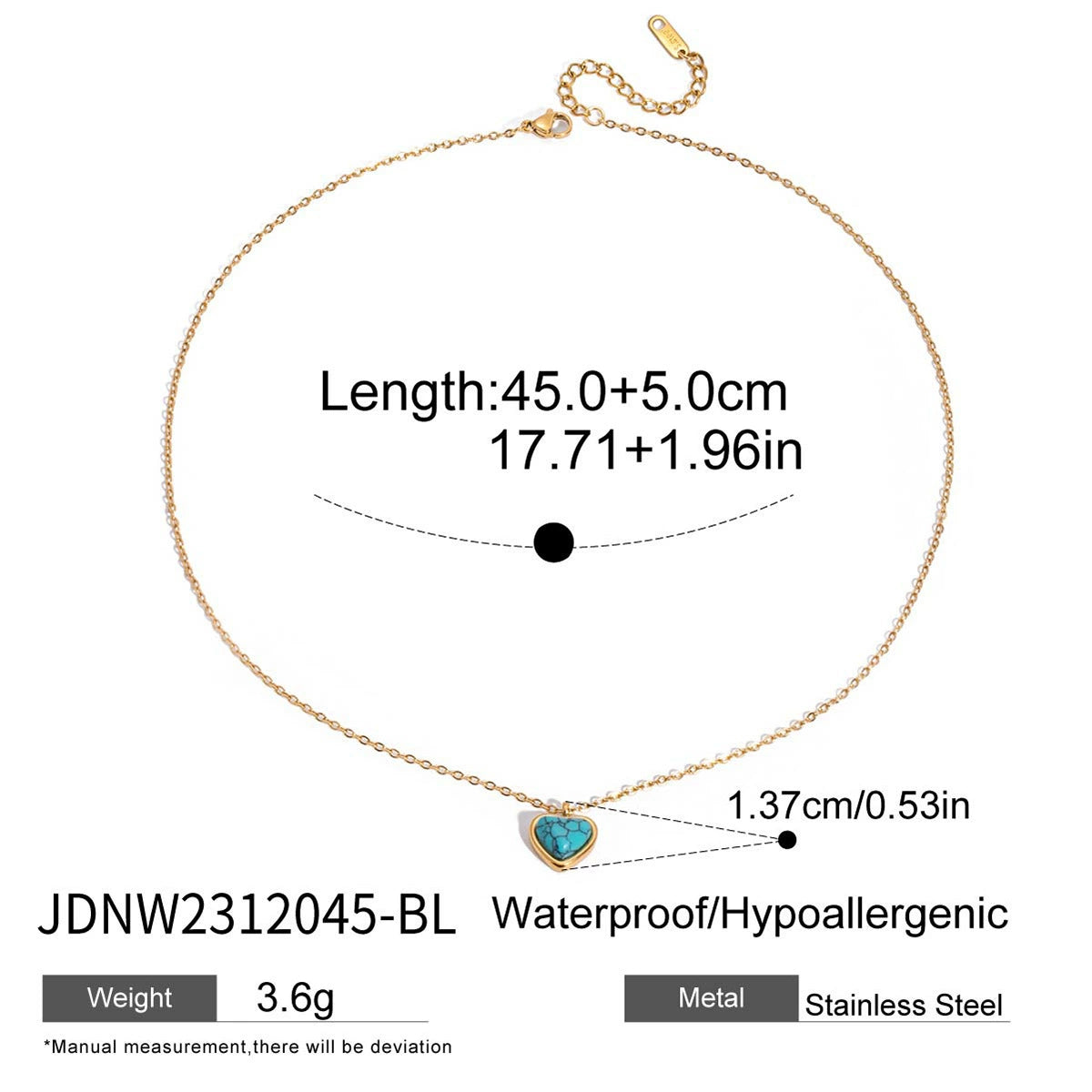 Pearl Tiger Eye Colorfast Stainless Steel Clavicle Necklace