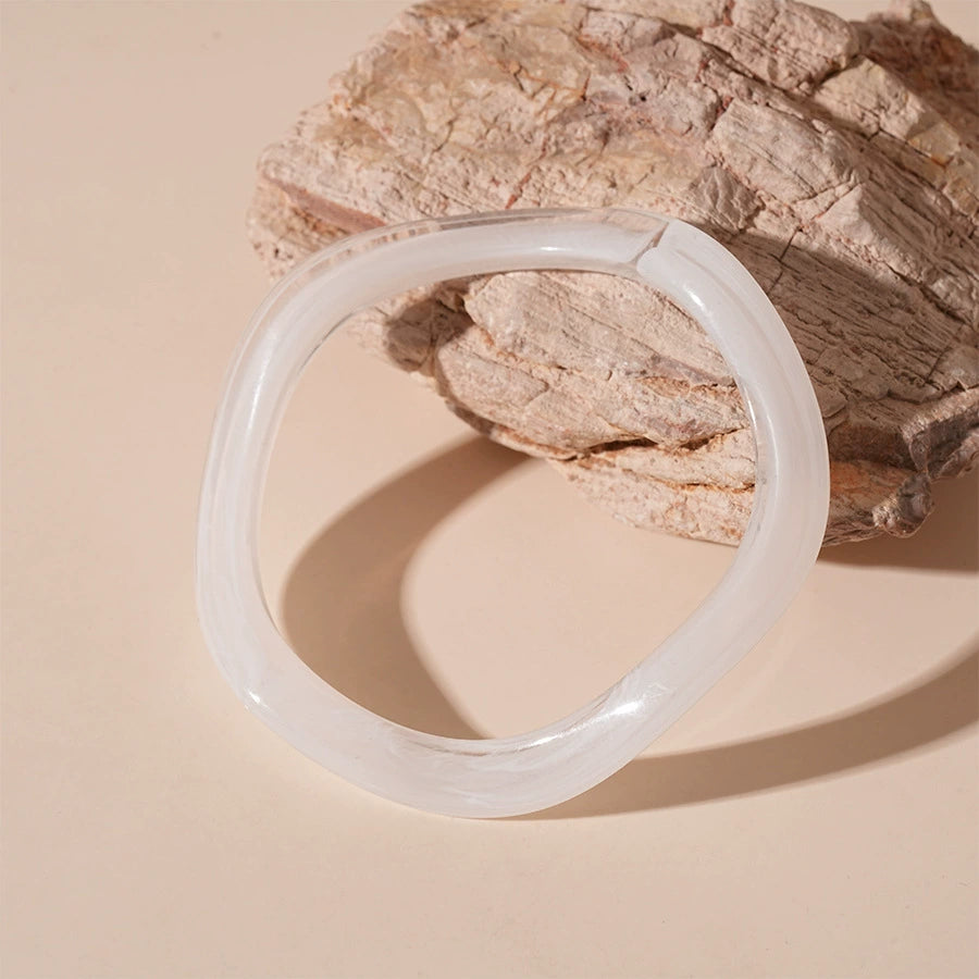 Acrylic irregular geometric plain circle bracelet