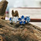 仲夏夜之梦海蓝宝花朵铜合金套装