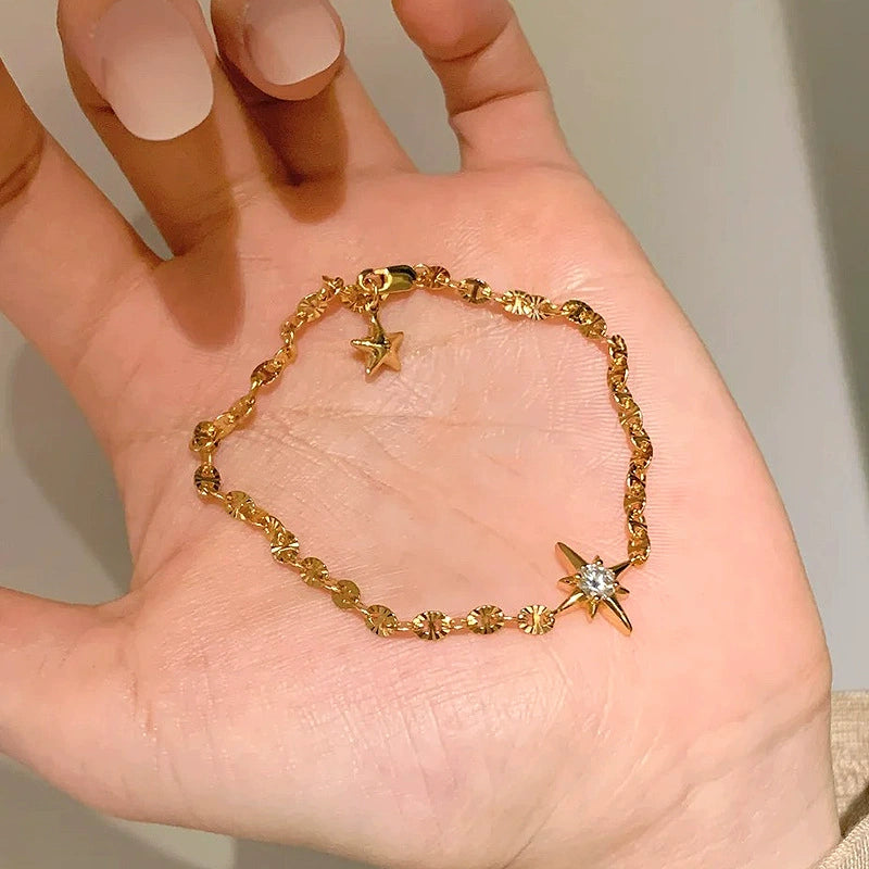 Sparkling Star Copper Alloy Bracelet