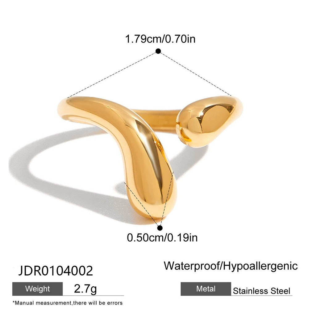 Zircon stainless steel non-fading ring