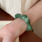 Acrylic Irregular Flower Shaped Geometric Open Bracelet